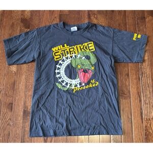 Vintage 90's Union Snake T Shirt Men's M If Provoked I Will Strike Made in USA